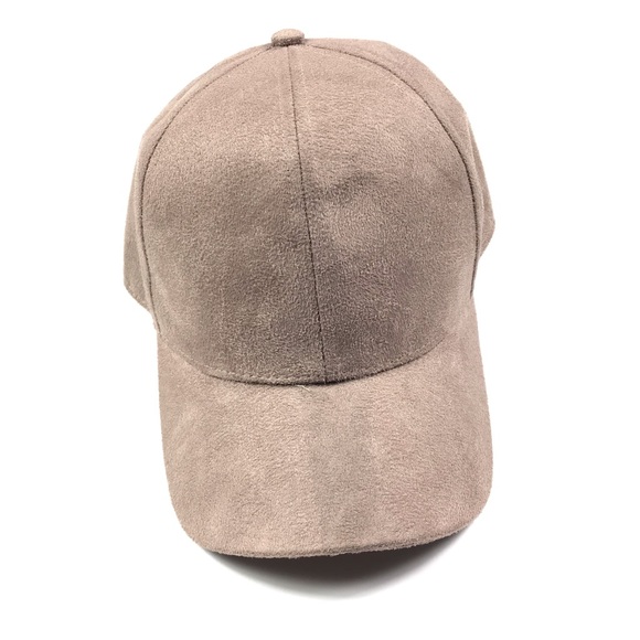 H&M Womens Faux Suede Leather Baseball Hat Cap - Picture 2 of 8